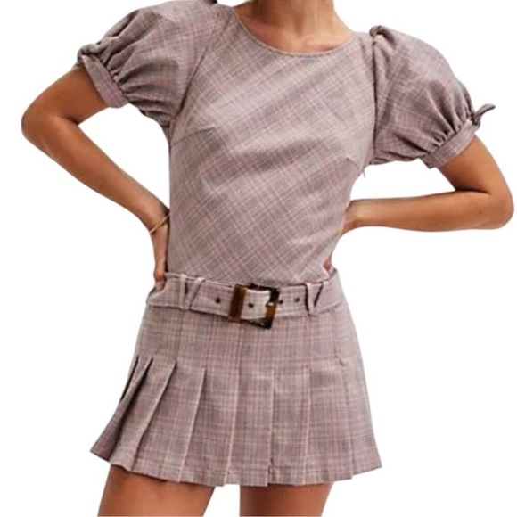 Free People Dresses & Skirts - FREE PEOPLE SEVI PLEATED MINI DRESS SIZE S MSRP $168.00 NWOT